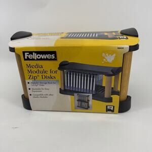 Vintage Fellowes Zip Disk Storage Media Module Holds 14 Disks 1998 New Old Stock